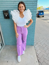 Sadie's Wide Leg Cropped Jeans