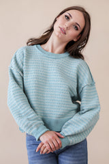 Chunky Knit Exposed Seam Sweater