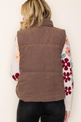 Brown Corduroy Reversible Vest
