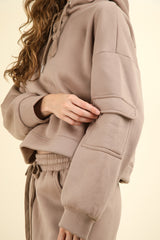 Lightweight Cargo Pocket Hooded Top