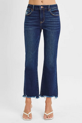 Teagan's High Rise Crop Straight Slim Jeans
