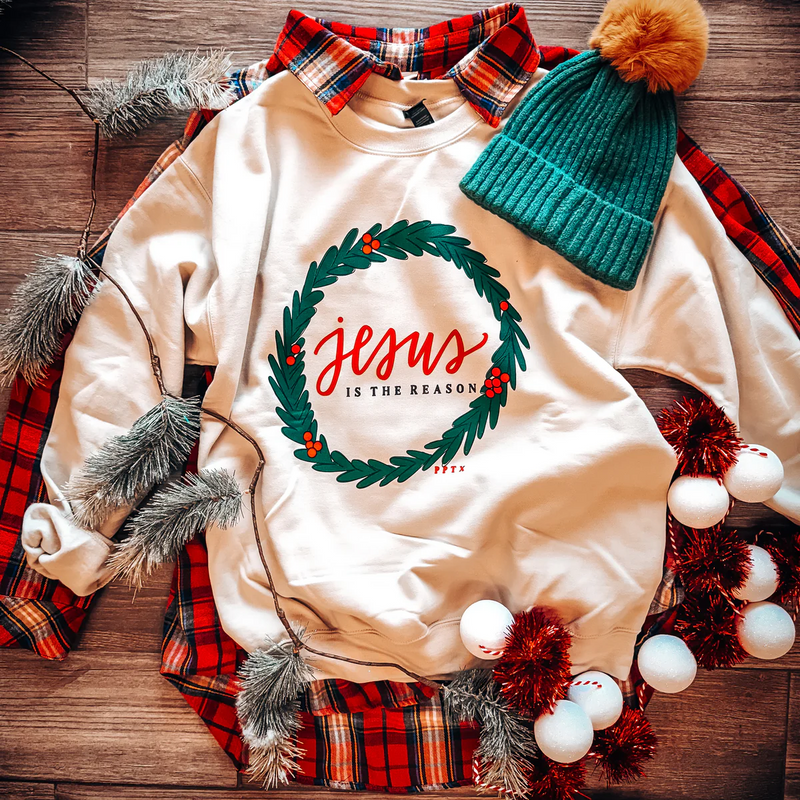 Tan Jesus Is The Reason Crewneck