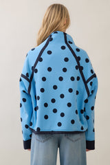 Half Zip Polka Dot Pullover