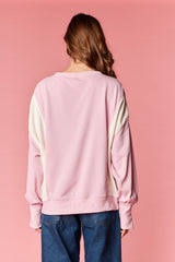 Floral Bow Panel Crewneck