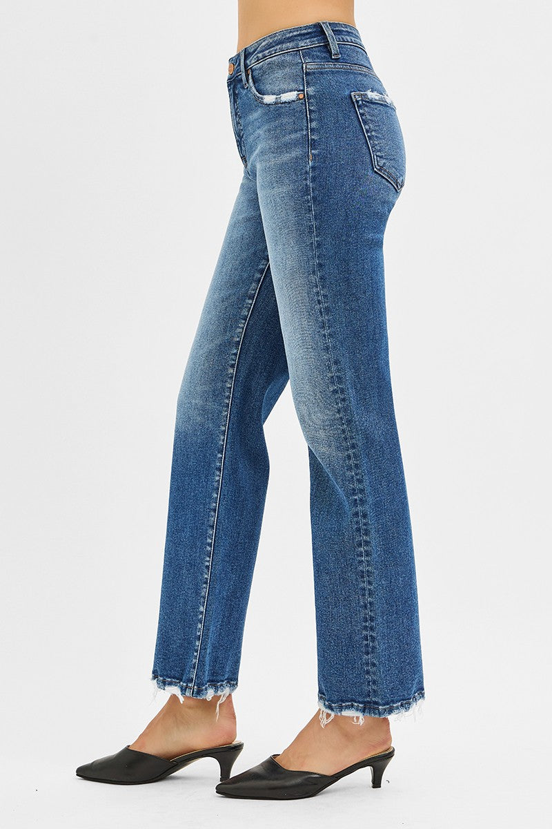 Maya's TC High Rise Ankle Straight Jeans