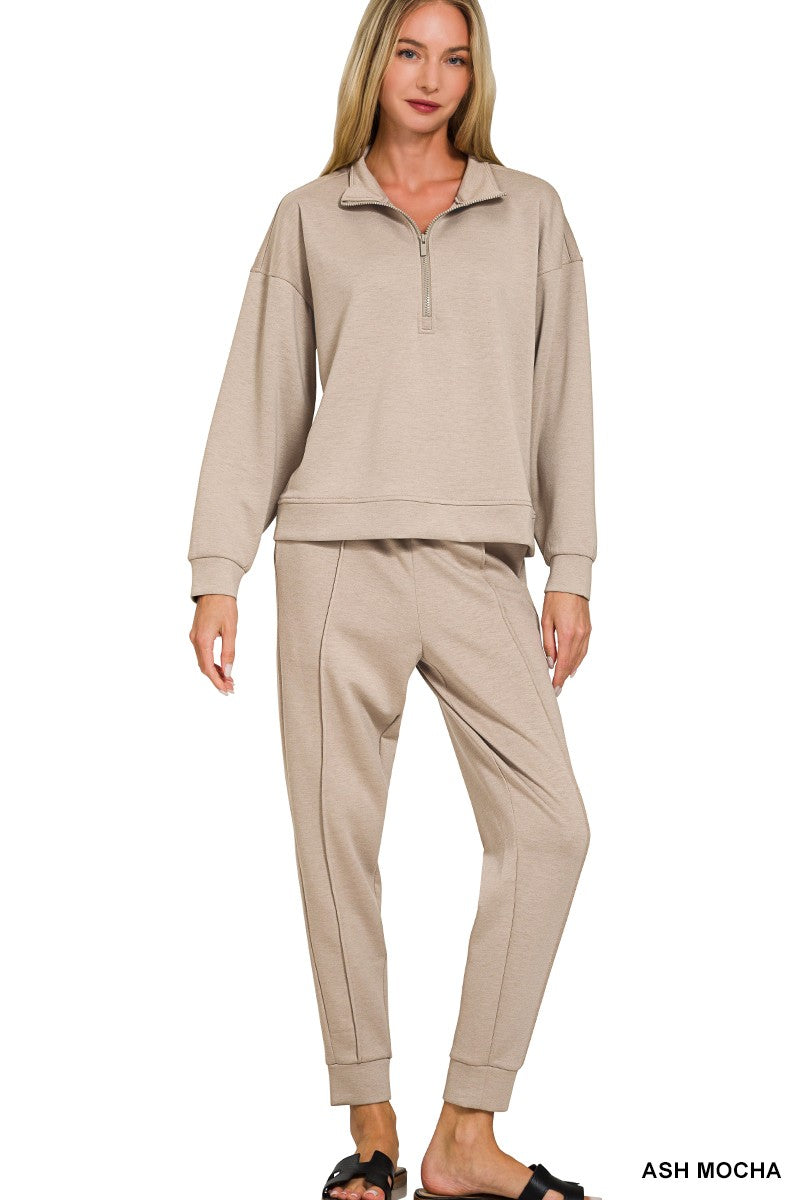Scuba Half Zip Top and Jogger Set