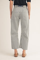 Cotton Drawstring Waist Barrel Pants