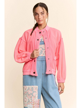 Neon Pink Cotton Jacket