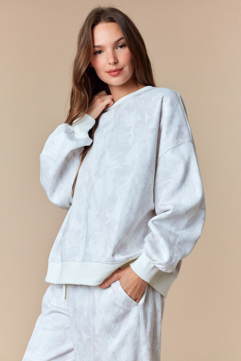 White Leaf Camo Sweatshirt