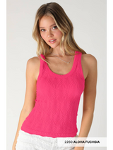 Reversible Lace Textured Tank Top