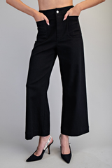 Curvy Soft Washed Wide Leg Pants
