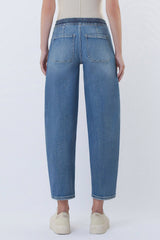 Meadow's High Rise Drawstring Elastic Waist Barrel