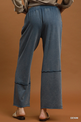 Terry Mineral Wash Wide Pants