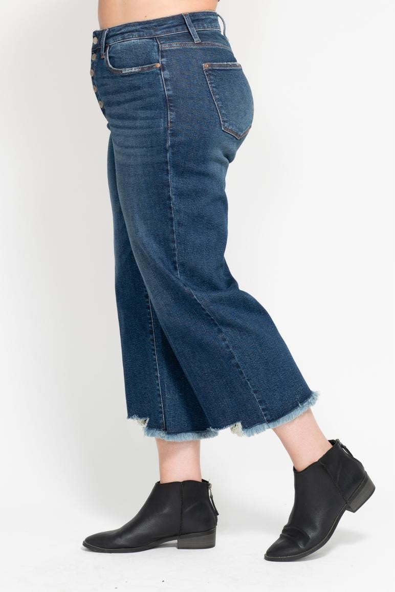 Curvy Austyn's Hem Cropped Wide Leg