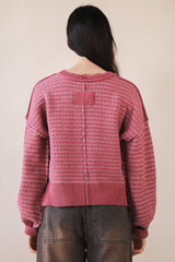 Chunky Knit Exposed Seam Sweater