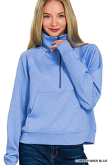 Scuba Half Zip Pullover with Pocket