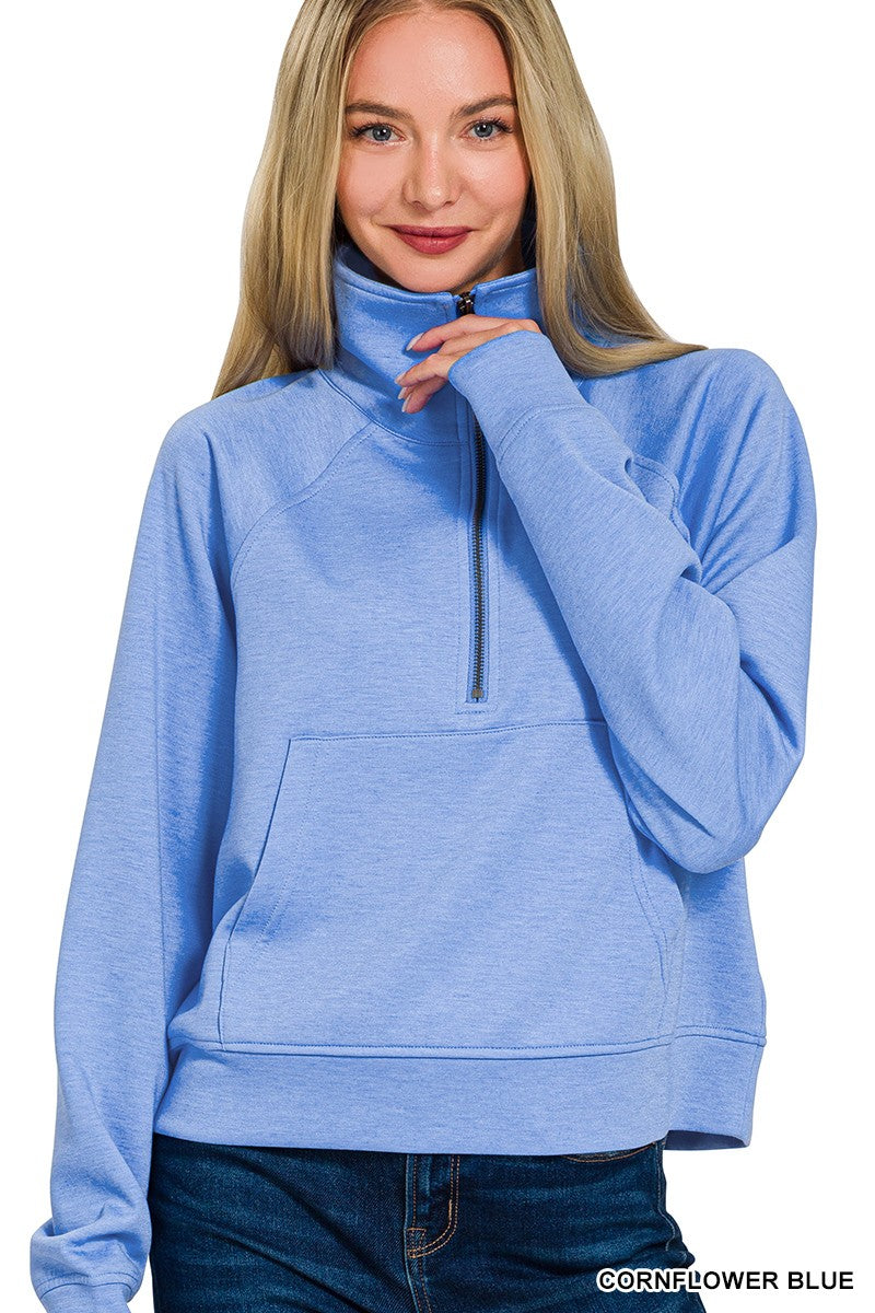 Scuba Half Zip Pullover with Pocket