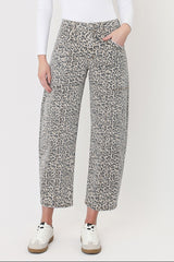 Campbell's High Rise Leopard Barrel Jeans