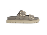 Franci's Dual Strap Gold Buckle Sandals
