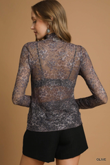 Leopard Layering Top
