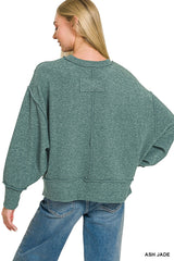 Brushed Melange Hacci Oversized Sweater
