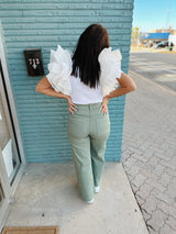 Sadie's Wide Leg Cropped Jeans
