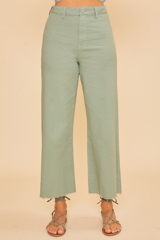Sadie's Wide Leg Cropped Jeans