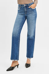 Curvy Liza's TC High Rise Distressed Ankle Jeans