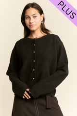 Curvy Solid Piper Cardigan