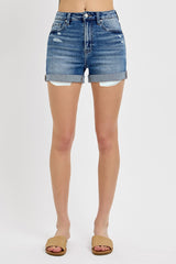 Elisabeth's High Rise Peekaboo Lined Shorts