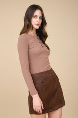 Bow Detail Long Sleeve Top