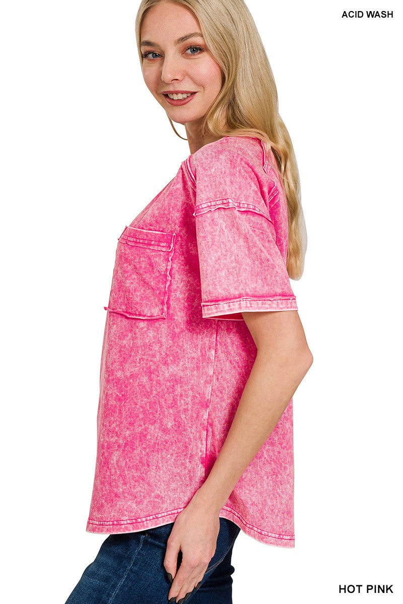 Acid Washed Relaxed Fit Top