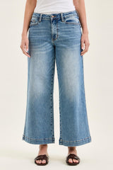 Marlow's Mid Rise Wide Ankle Jeans