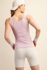 Butter Yoga Fabric Round Neck Lined Tank
