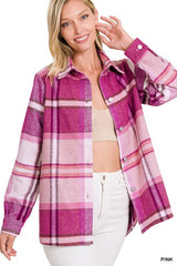 Plaid Button Down Shacket