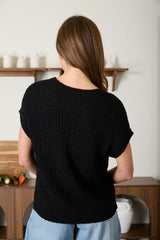Short Sleeve Knit Sleeveless Sweater