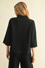 Black Scallop Edge Detail