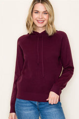 Textured Hooded Sweater