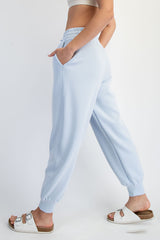 Light Blue Modal Drawstring Joggers