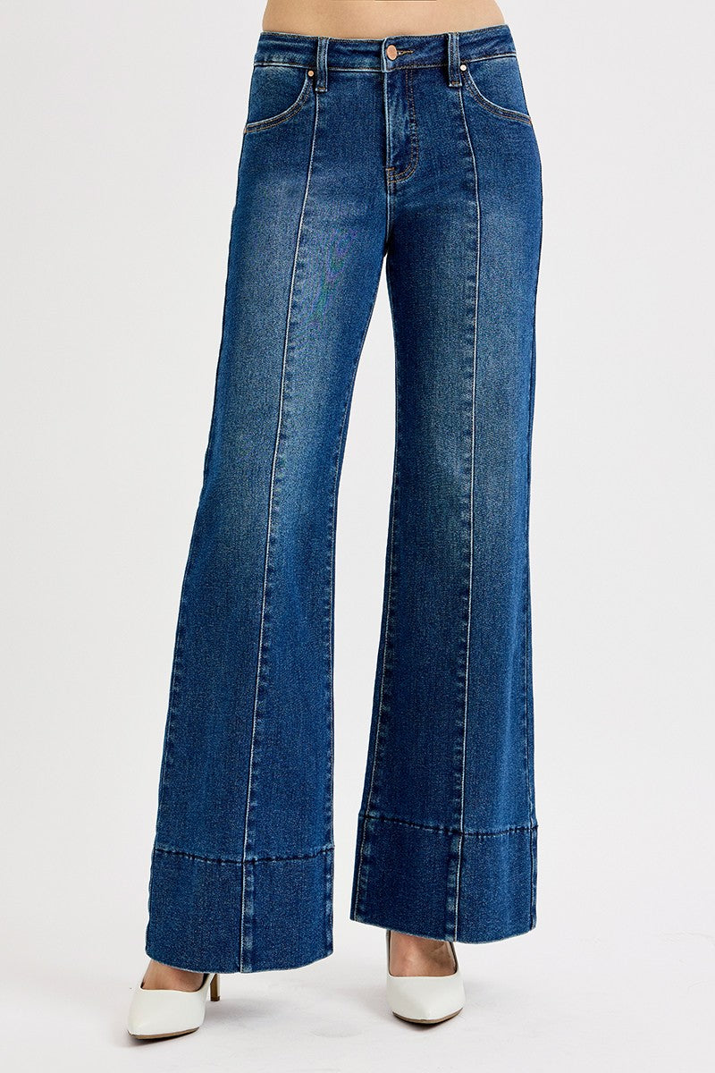 Gia's TC Mid Rise Wide Leg Flare Jeans