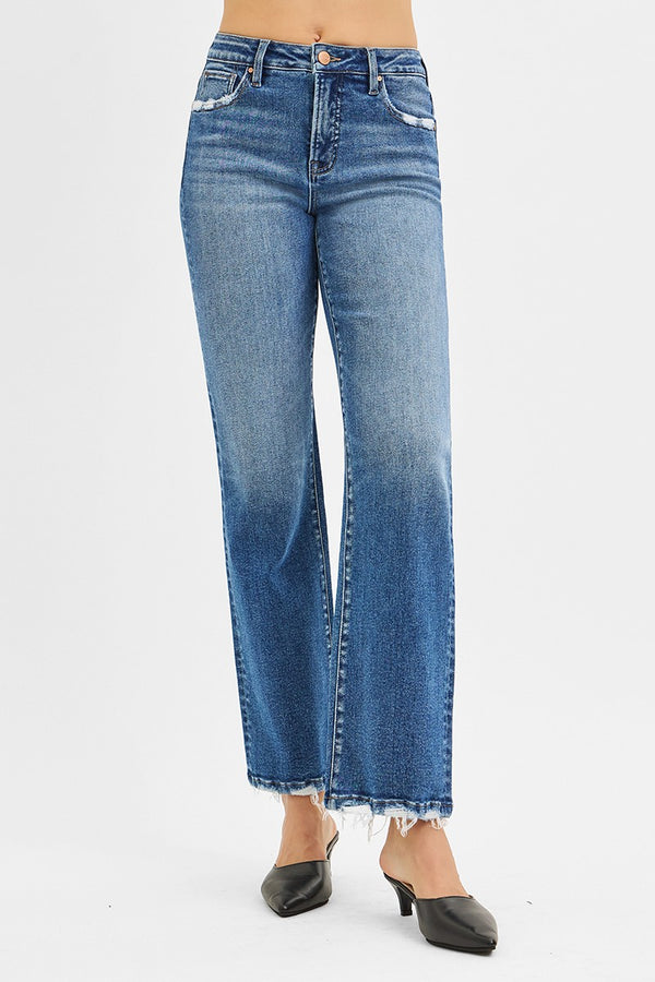 Curvy Maya's TC High Rise Ankle Straight Jeans