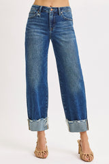 Nicky's High Rise Crop Cuffed Boyfried Jeans