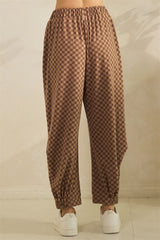 Brown Checkered Soft Matching Set