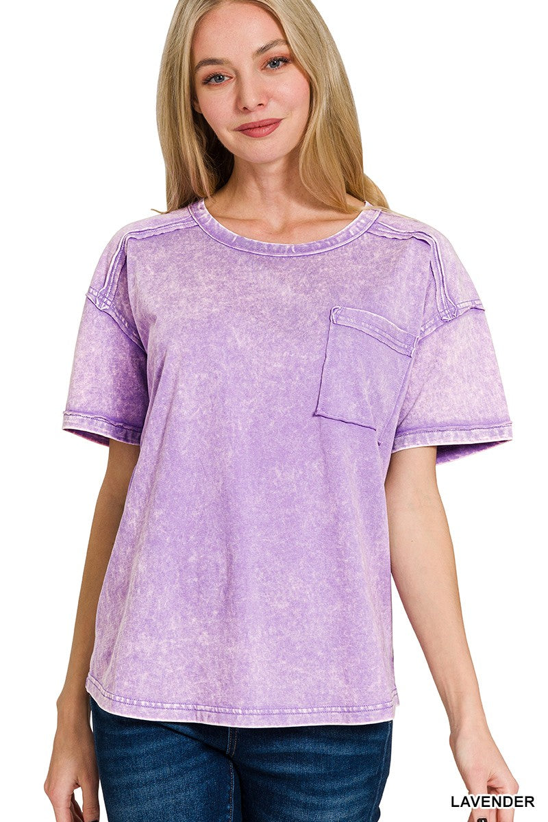 Acid Washed Relaxed Fit Top