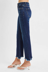 Teagan's High Rise Crop Straight Slim Jeans