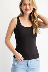 Butter Yoga Fabric Round Neck Lined Tank