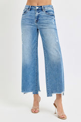 Ashlee High Rise-Crop Wide Leg Jeans