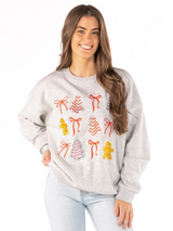 SS Red Holiday Treats Embroidered Crewneck