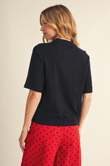 Short Sleeve Round Neck Sweater