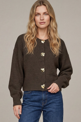 Gold Button Down Cardigan